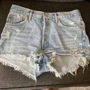 Agolde Parker Cut Off Shorts- Swampmeet